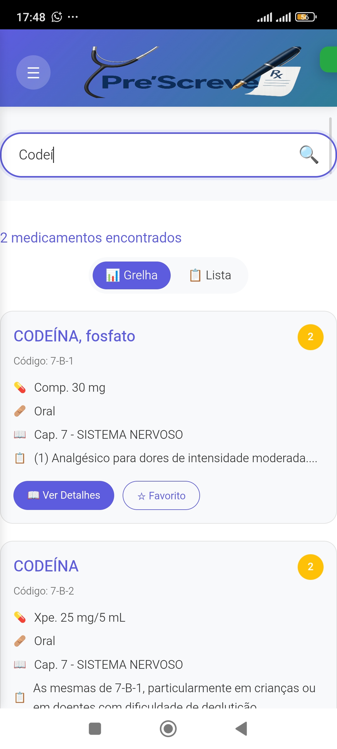 Lista de medicamentos